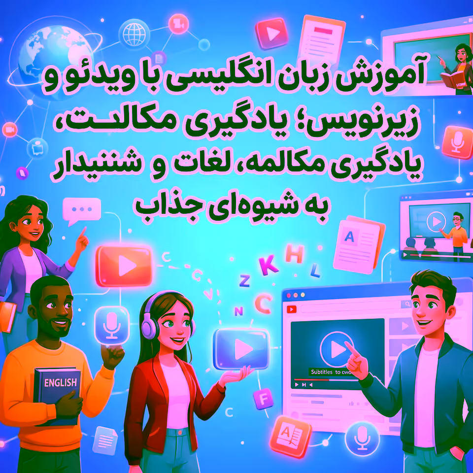 آموزش زبان انگلیسی با ویدئو و زیرنویس